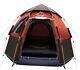 2-3-4 Person Camping Tent 60 Seconds Easy Quick Set Up Tent Red 2 Windows