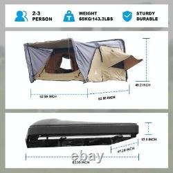 2-3 Person Hard Shell Car Roof Top Tent withLadder Cozy Outdoor Camping Hiking Ten
