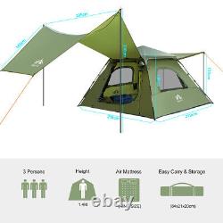 2-3 Person Outdoor Camping Waterproof 4 Season Folding Tent Green Hiking