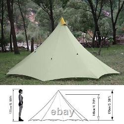 2-4 Person Camping Tent Portable Ultralight 4 Season Pyramid Outdoor Hiking Tent