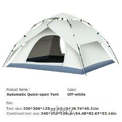 2 In 1 Dome Tent Pop Up Tents Camping 3-4 Person Outdoor Waterproof Family Tent