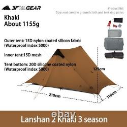2 Person 1 Person Outdoor Ultralight Camping Tent Professional 15D Rodless Tent