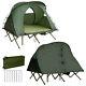 2-Person Outdoor Camping Tent Cot Compact Elevated Tent Set With External Cover