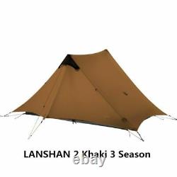 2 Person Outdoor Ultralight Camping Tent 3 Season Professional 15D Rodless Tents