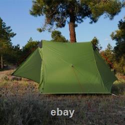 2 Person Outdoor Ultralight Camping Tent Professional 15D Silnylon Rodless Tent