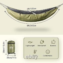 2 Persons Camping Hammock Tent With Mosquito Net Rain Fly Outdoor Hanging Bed