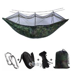 2023 Portable Outdoor Camping Hammock 1-2 Person With Mosquito Net Hanging Bed