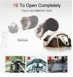 3-4 Person Instant Pop-Up Camping Tent Family Hiking Outdoor Tent Waterproof&Bag
