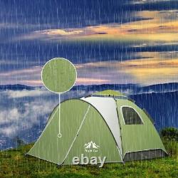 3-4 Person Outdoor Camping Tent Travel Portable Folding Pop Up Tent Waterproof