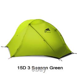 3F UL GEAR Camping Tent 1 Person 3-4 Season 15D Outdoor Ultralight Hiking Backpa