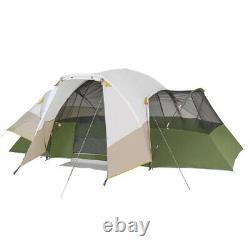 8-Person 2Room Hybrid Dome Tent White/Green Family Travel Hiking Camping Outdoor