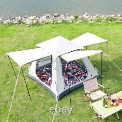 8 Person Automatic Instant Pop Up Camping Tent Top View Outdoor Hiking