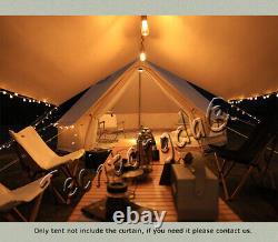 9.8Ft Oxford Canvas Bell Tent Camping Bell Tent Outdoor Travel Shelter 3-5Person