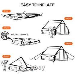 Aisunss Inflatable Outdoor Camping Tent For Family 3-4person Easy Setup glamping