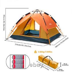 Automatic Tent Outdoor 3-4 Person Camping tent Double-layer Portable Backpacking