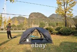 Black tent Ultralight 2 Person 20D Silicone Nylon camping tentwith footprint