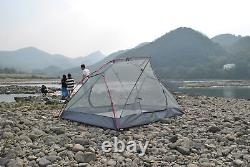 Black tent Ultralight 2 Person 20D Silicone Nylon camping tentwith footprint