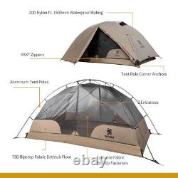 Camping Tent Backpacking Tent 3-Season 2 Persons Outdoor Shelter Hiking Hot