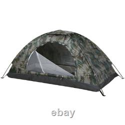 Camping Tents for 2 Person Single Layer Outdoor Portable Camouflage Hiking Tents