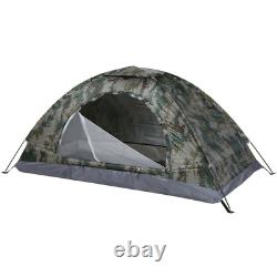 Camping Tents for 2 Person Single Layer Outdoor Portable Camouflage Hiking Tents