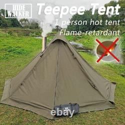 Camping Waterproof Tent 1 Person Tipi Tent Winter Stove Tent with Snow Skirt