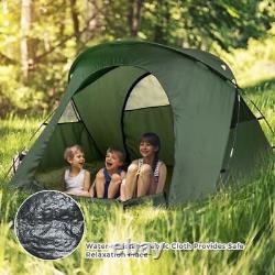 Durable 2-Person Outdoor Camping Tent with External Cover-Green