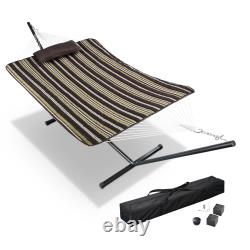 Hammock with Stand for 2 Person 500Lbs with Carrying Case Outdoor Patio Camping