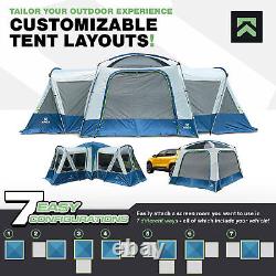 KNOX Customizable SUV Tents Water Resistant 10-Person Tent, Blue And Grey