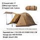 MOBIGARDEN Hiking Camping 4 Seasons 3-4 Person Tent Windproof Anti Rain Outdoor