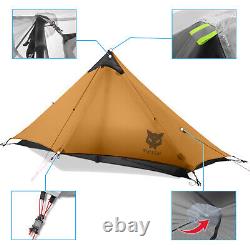 Night Cat Ultralight Rodless Tent Single Person Outdoor Camping Hiking Tents NEW
