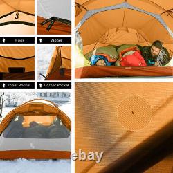 Orange 3 Person Waterproof Backpacking Tent Outdoor Hiking Camping Inner Tent
