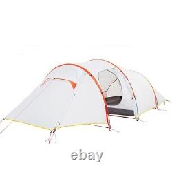 Outdoor 2-3 Person Double Layers 4 Seasons Light Anti Rain Camping Tunnel Tent