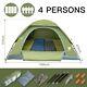 Outdoor Camping 1-4 Person Waterproof Hiking Folding Dome Tent Army Green