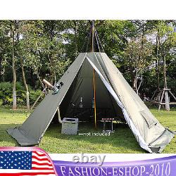 Outdoor Camping Tent Teepee Tent 4 Season 2 Doors Hike Waterproof Tent Reathable