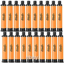 Outdoor Water Filter Personal Water Filtration Straw Water Purifier Orange 20pcs