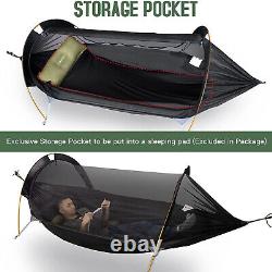 Portable Hammock for 2 person Outdoor Camping Patio With Mosquito Net Rain Fly