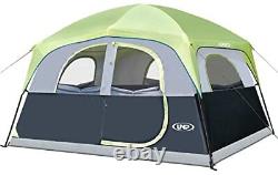 Tents 6 Person Waterproof Windproof Easy Setup, Double Layer Fluorescent green