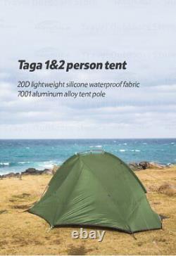 Ultralight 20D Outdoor Camping Tent 1-2 Person Portable Rainproof Backpack Tent