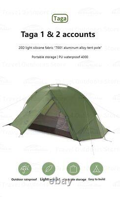 Ultralight 20D Outdoor Camping Tent 1-2 Person Portable Rainproof Backpack Tent