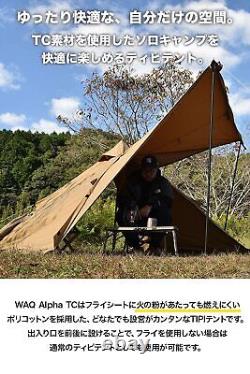 WAQ Alpha One Pole Solo Tent TC Tipi Single Person Japanese Outdoor Camping New