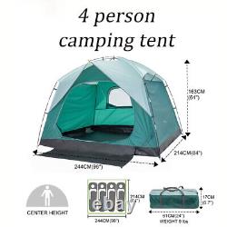 Waterproof outdoor tent 4-person portable folding camping tent Easy Set up